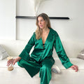 Cassy Oversized Satin Silk Sleepwear Pajama Set